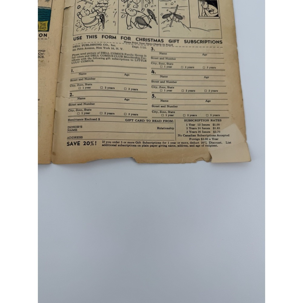 Dell Comics Marge's Little Lulu #31 1951 Golden Age Cry Baby Little Lulu Tubby - Picture 13 of 16
